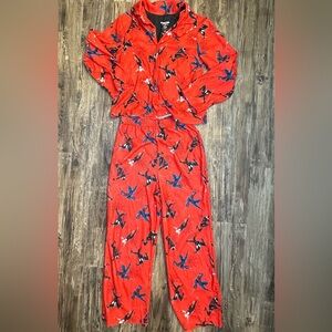 Marvel 2 piece Spiderman‎ winter fleece pajamas set boys 10